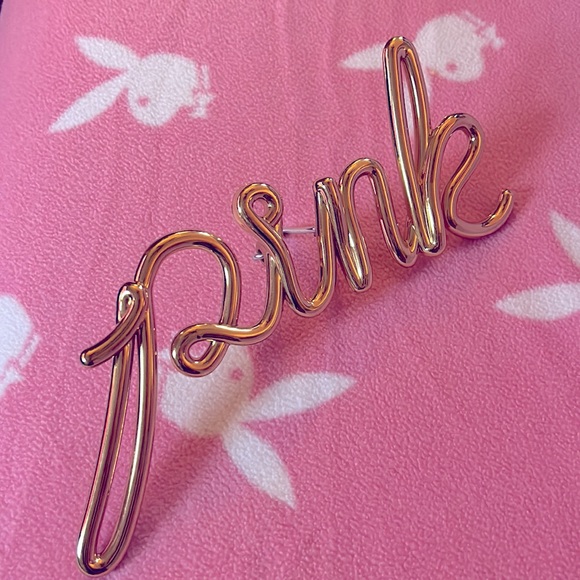 PINK Victoria's Secret Accents Rare Pink Victorias Secret Gold